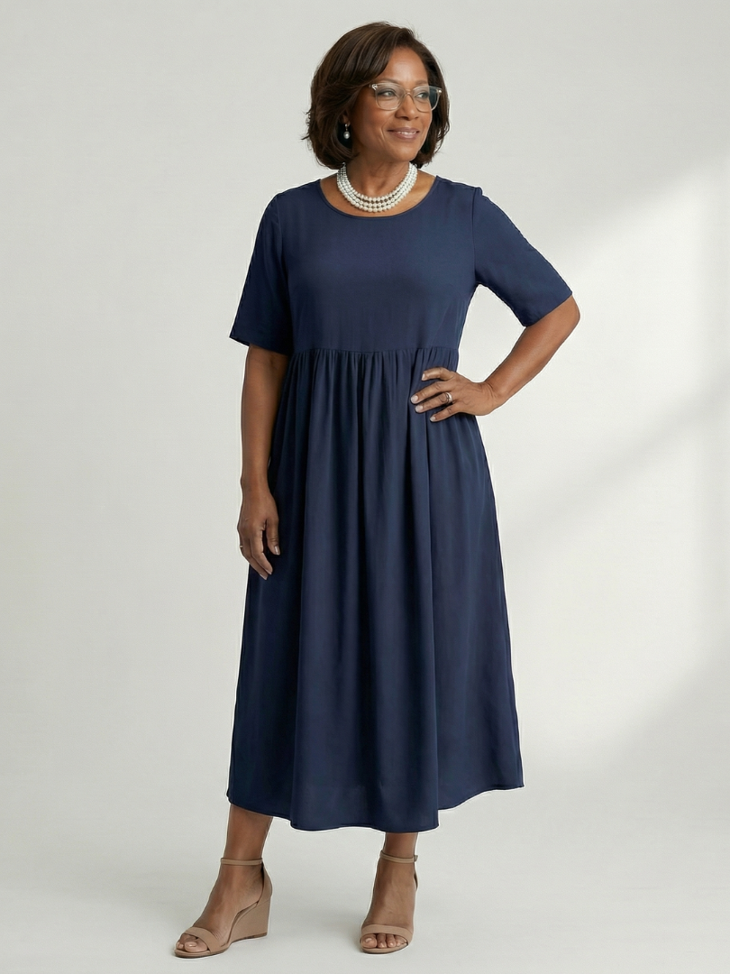 Ciren | Robe Midi à Volants Simple