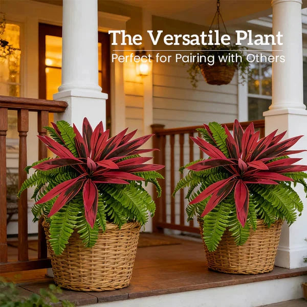 Verdara – Ensemble de Plantes Faux Cordyline Vibrantes
