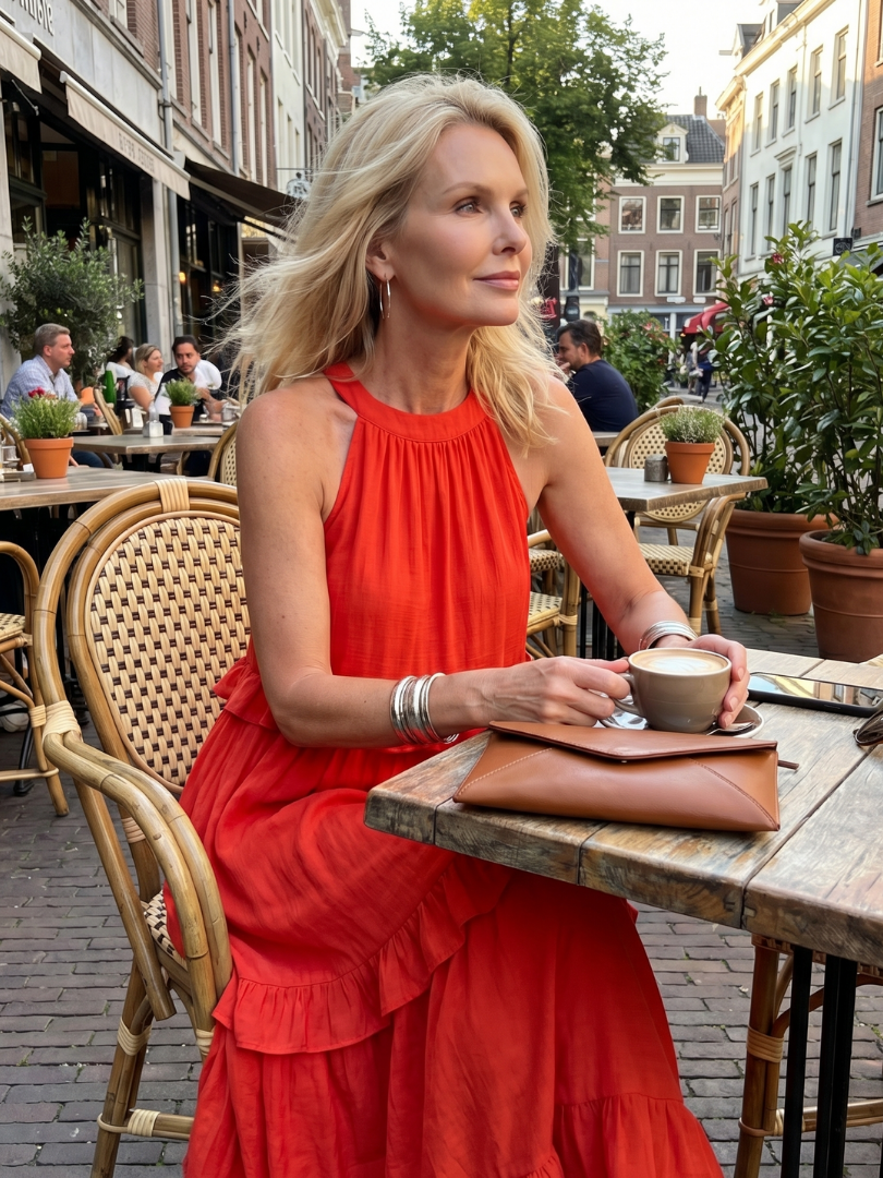 Katia | Robe Maxi à Volants en Cascade