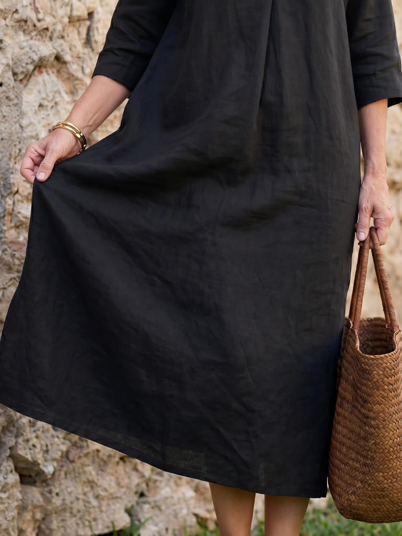 Estelle | Robe Midi Silhouette Droite Détendue