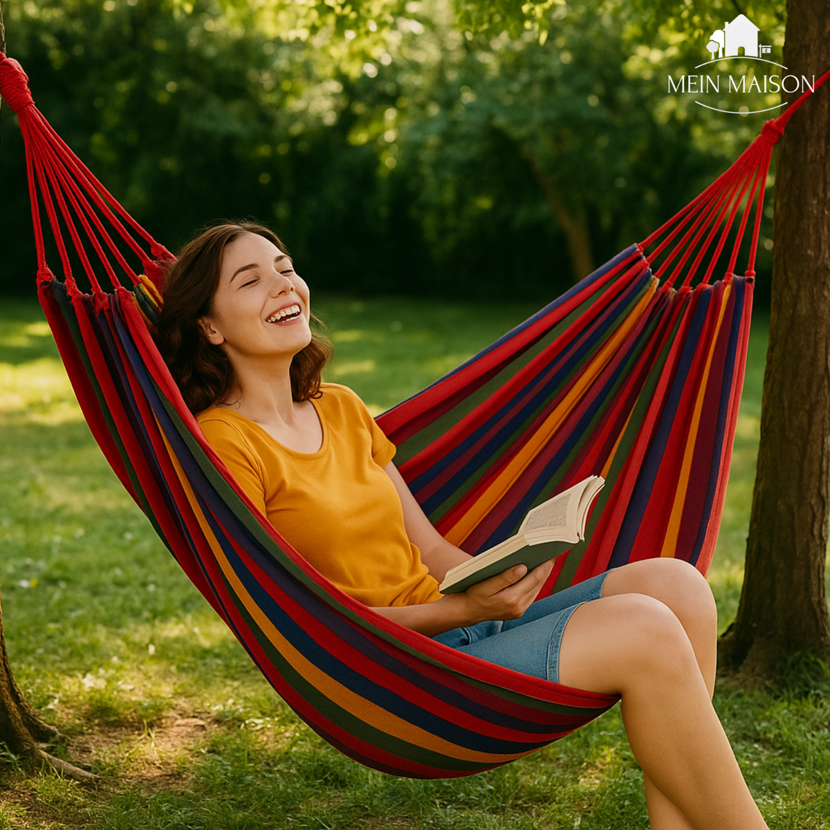 RelaxoLounge Hamac en Toile Durable avec Design Antidérapant, Capacité de Charge 200 kg