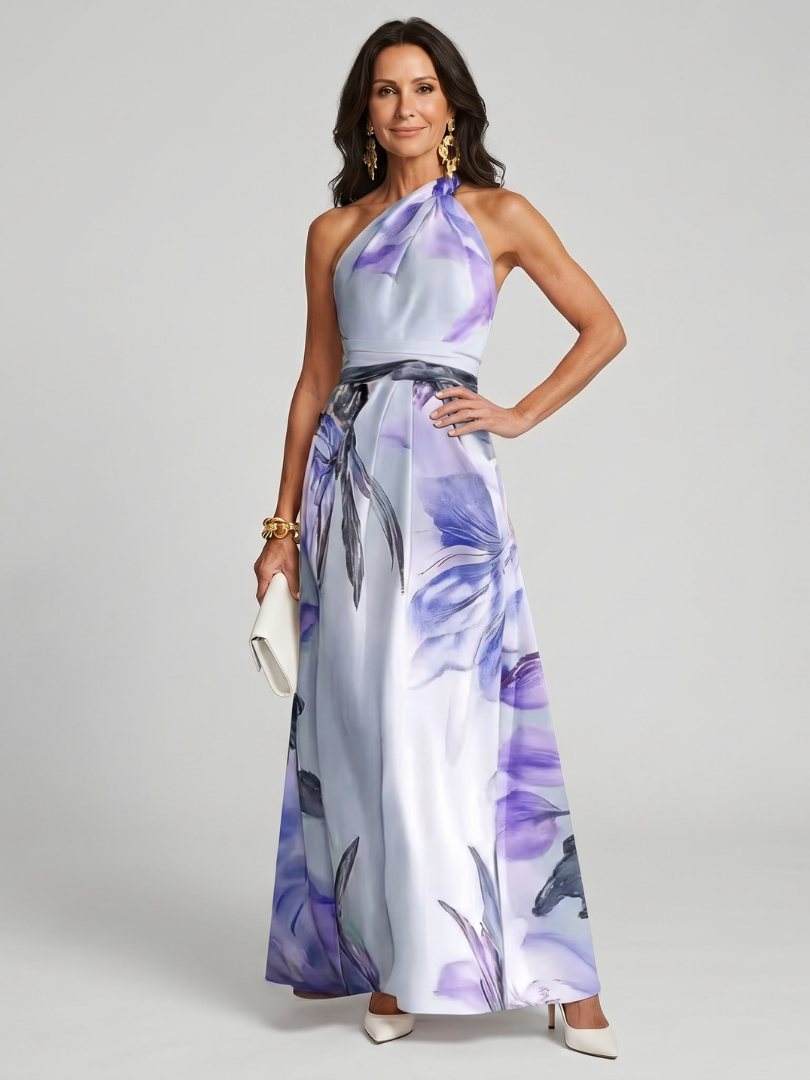Hester | Robe Maxi à Encolure Halter Fluide