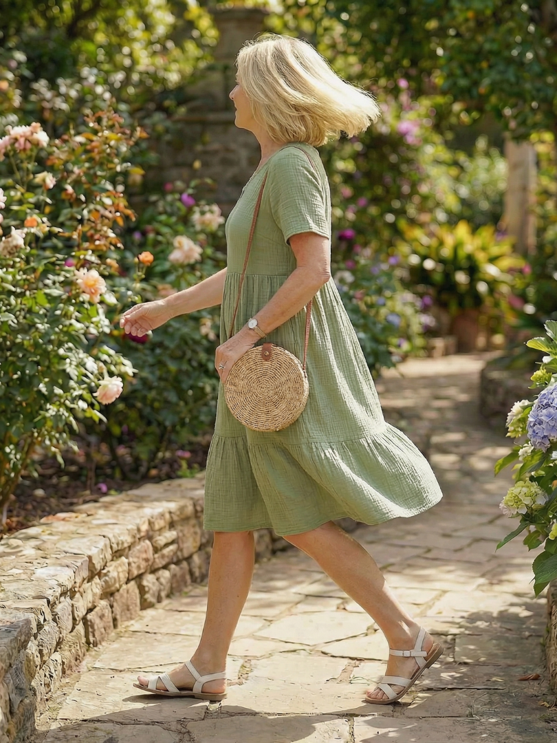 Delphinia | Robe Tissée Éléguante