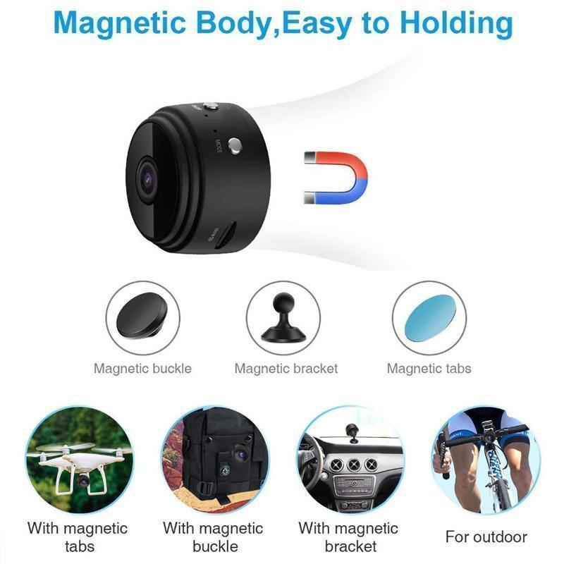 Caméra Mini WiFi Magnétique 1080p - Caméra de Recul pour Remorque de Camping