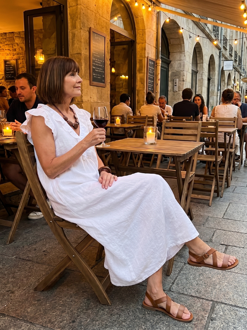 Fougère | Robe Midi Sans Manches avec Volants