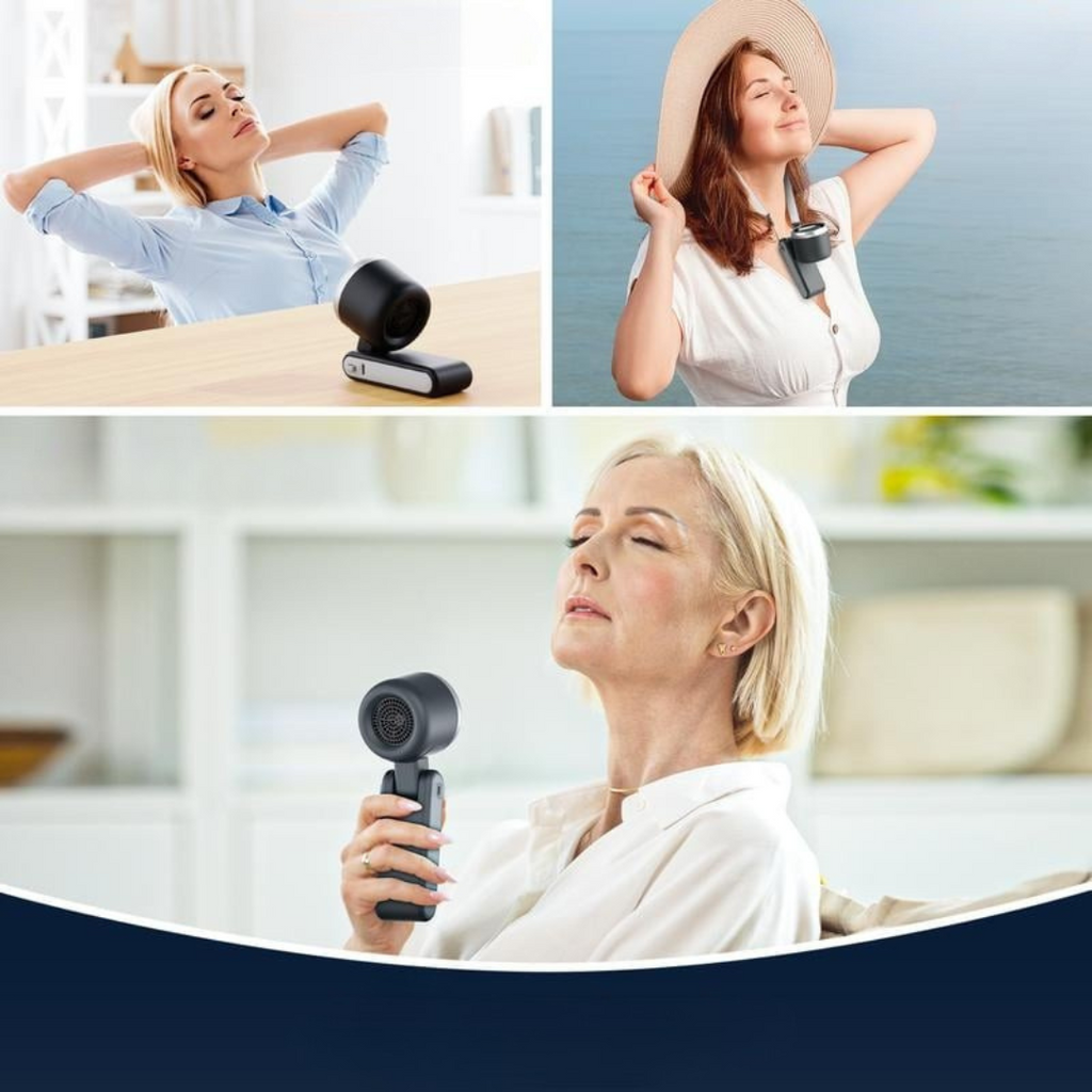 Aurelia Luxe Serene Ventilateur de Poche | Ventilateur élégant pour un confort et une tranquillité ultimes