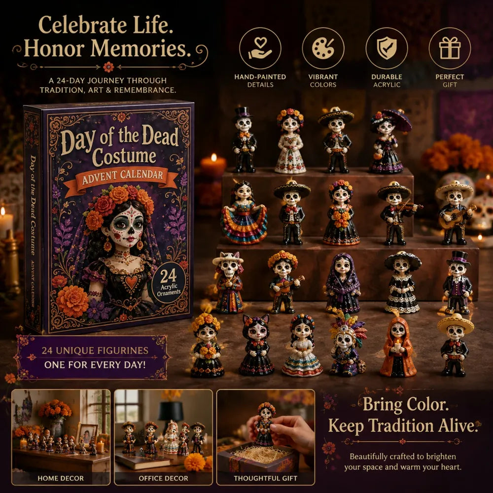 Calendrier de l'Avent du Jour des Morts 2026 – 24 Charms en Acrylique Boîte Surprise