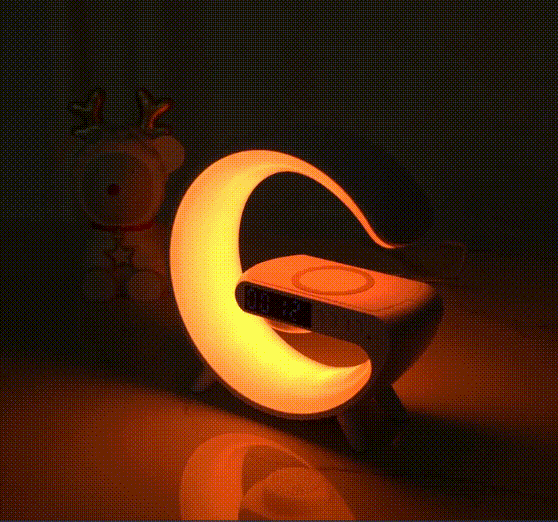 LuxAura Luxe Haut-Parleur Bluetooth | Haut-parleur sans fil avec éclairage d'ambiance et fonction horloge