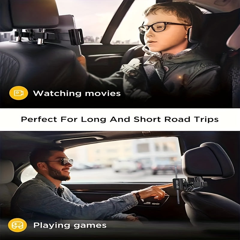 Support de Tablette Réglable pour Appuie-tête de Voiture - Compatible avec des Appareils de 5 à 14 Pouces, Support de Tablette Sûr et Polyvalent pour les Voyages