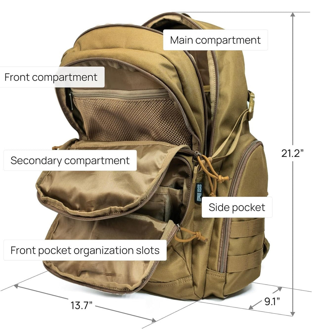 Sac à Dos Tactique 25L - Résistant à l'Eau - Système MOLLE