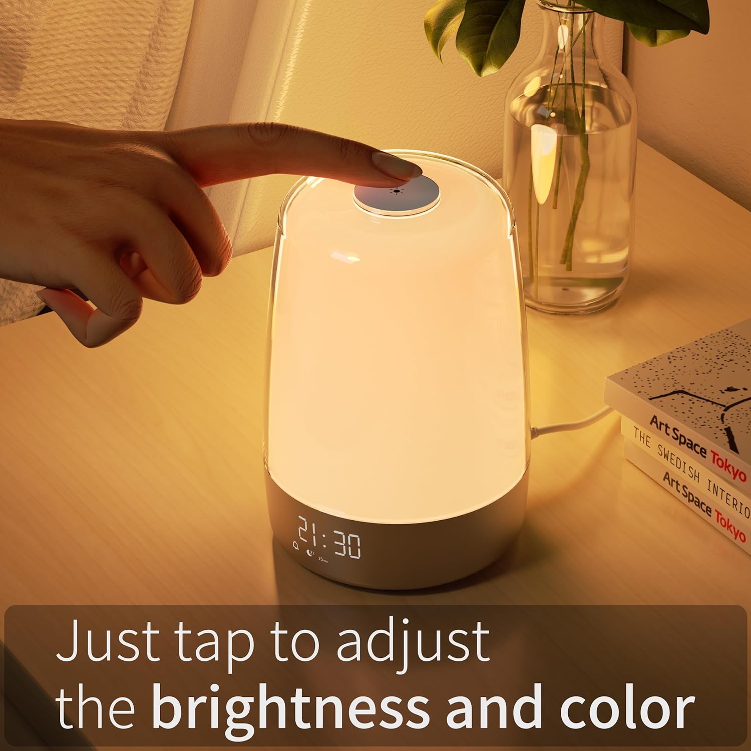 Norvo | Aurora Réveil Lumineux – Réveil avec Simulation de Lever de Soleil et Sons Naturels & USB-C