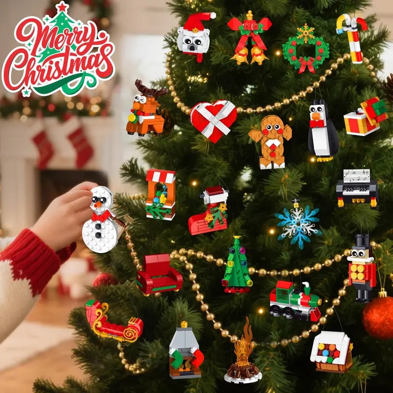 CraftVent | 24 Jours de Compte à Rebours de Noël Ornements Kit de Construction Calendrier de l'Avent