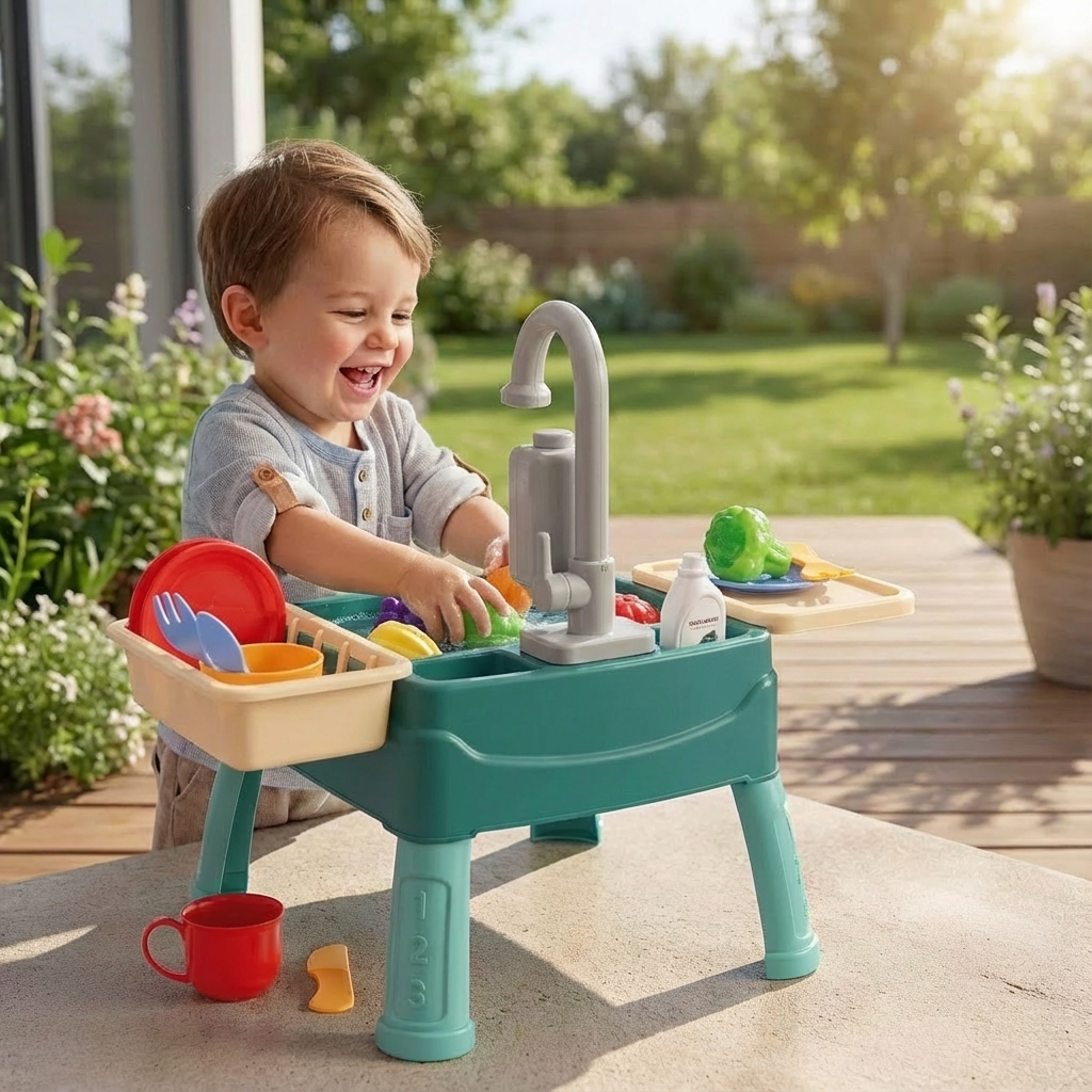 WasserWunder Cuisine de Jeu avec Robinet Magique pour Enfants