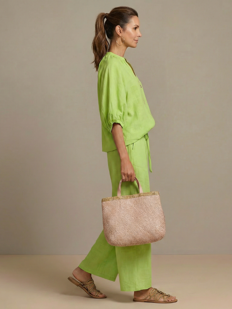 Natalia | Haut Blouson à Zip avec Pantalon Large