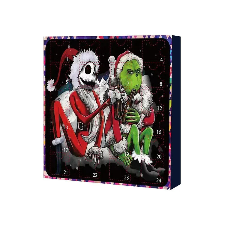 Calendrier de l'Avent Monstre – Calendrier de Noël Vert avec Surprises