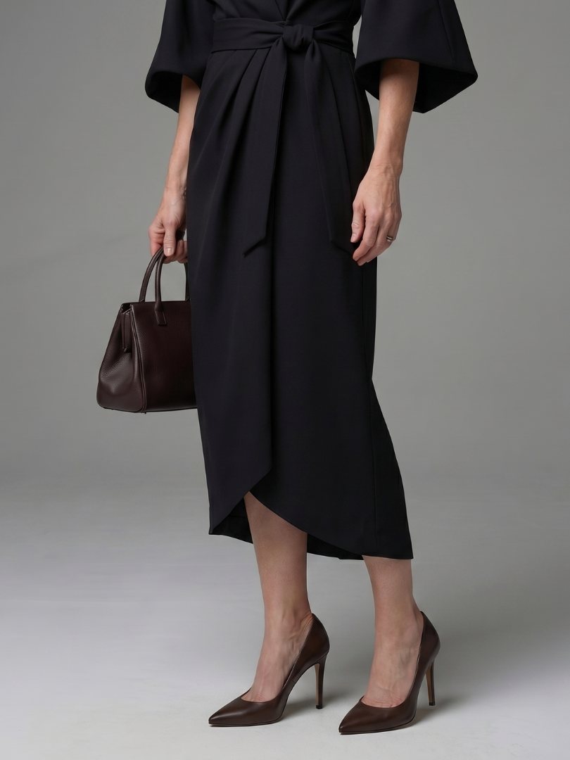 Beryl | Robe Midi à Panneau Taille Sculpté