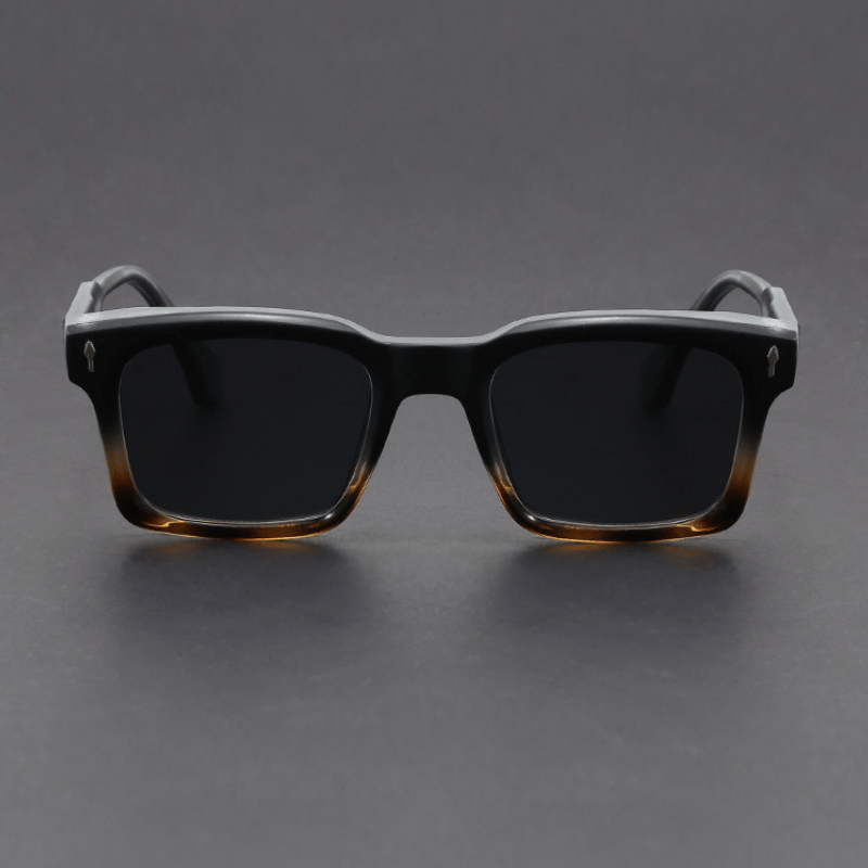 Lunettes de Soleil Carrées pour Homme avec Monture en Acétate et Verres de Protection UV400
