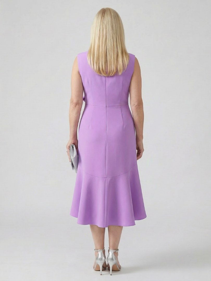 Voren | Robe Midi Drapée Simple