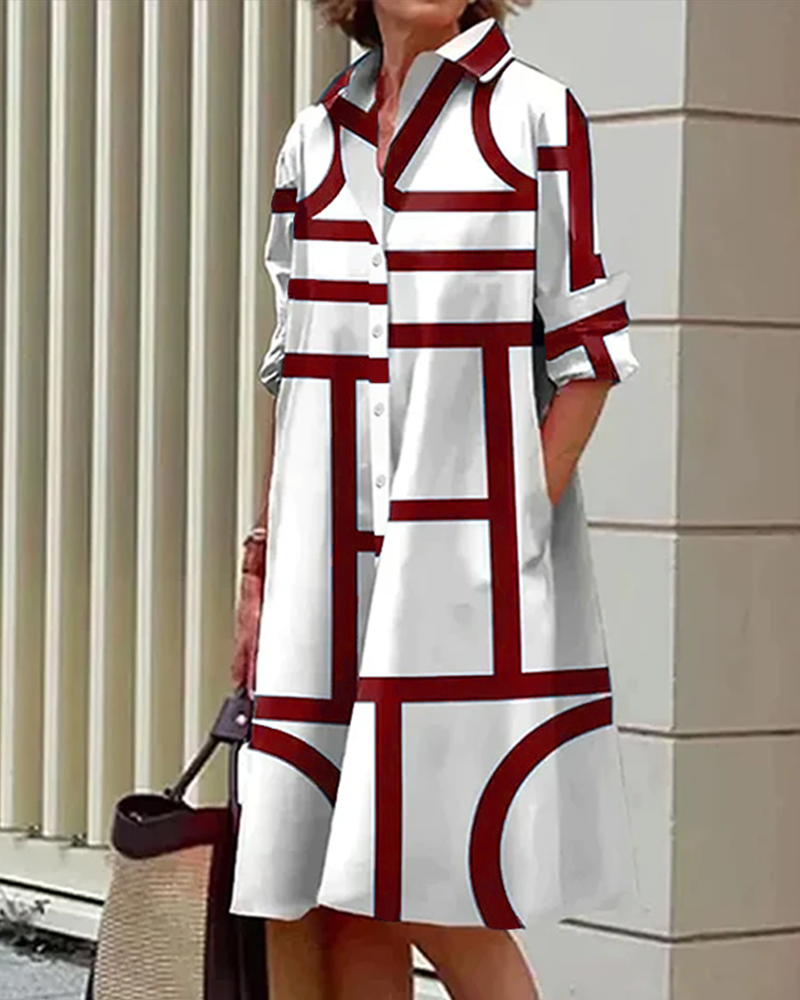 Robe Chic Géométrique pour Femme | Élégante et Moderne