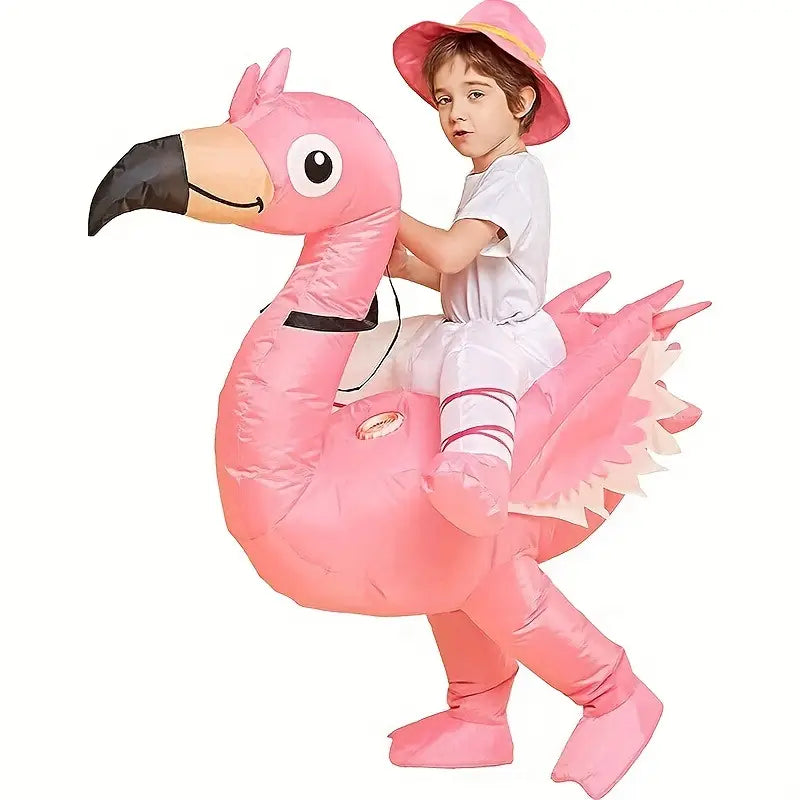 FlamingoRider - Costume Gonflable Flamant Rose Amusant pour Carnaval & Événements Festifs