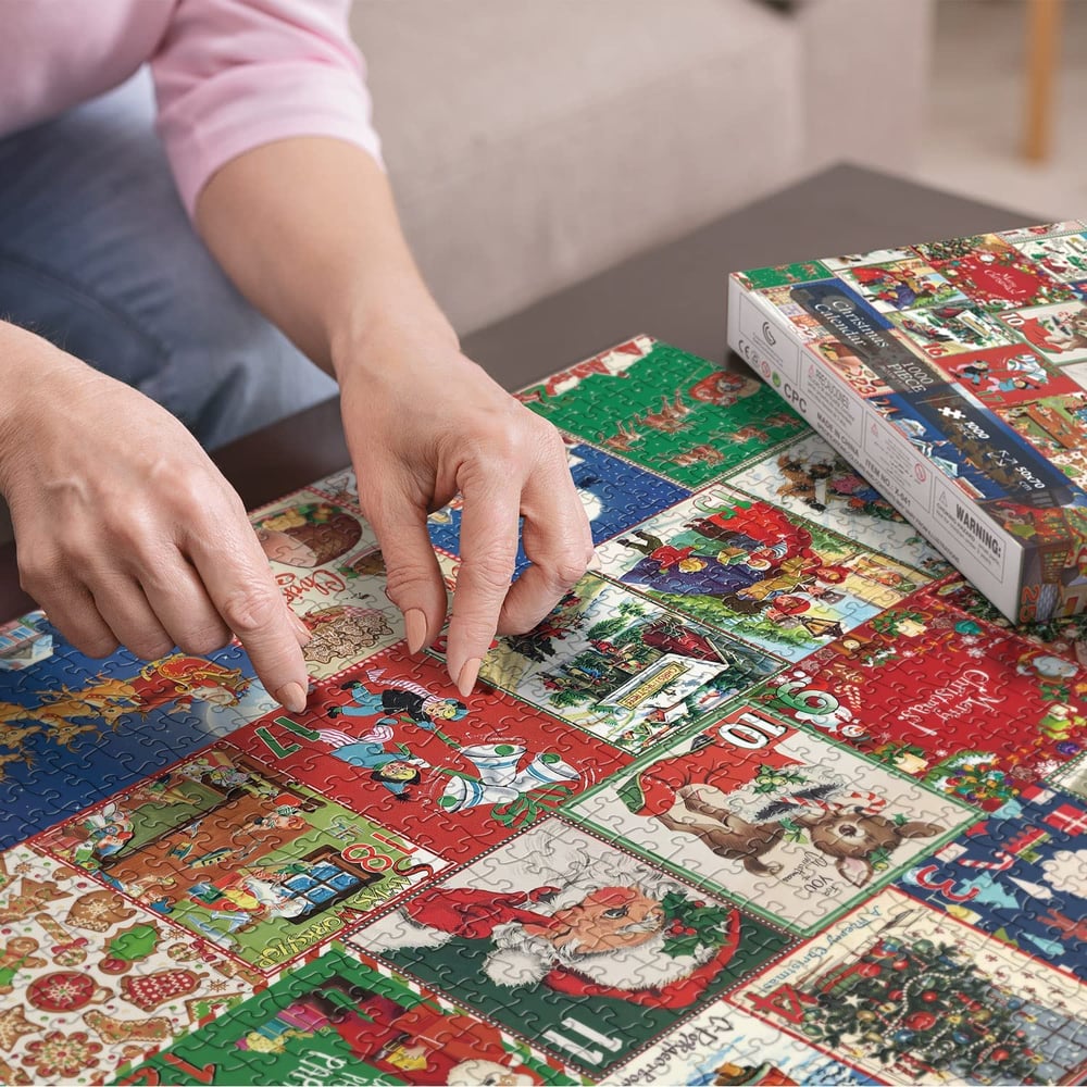 PuzzleJoy Calendrier de l'Avent Puzzle | Unique puzzle de 1000 pièces pour le plaisir quotidien !