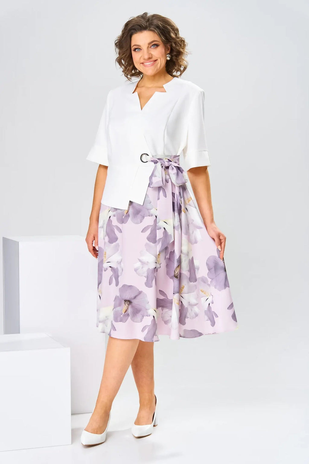 Marjorie | robe de qualité en mélange de coton et soie