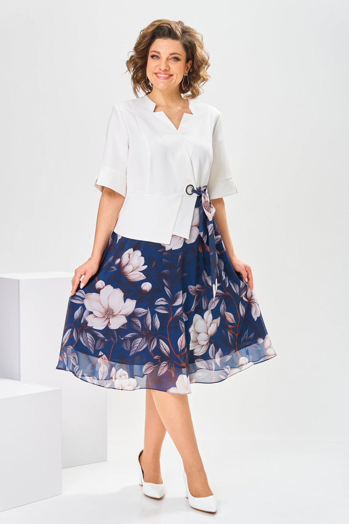 Marjorie | robe de qualité en mélange de coton et soie