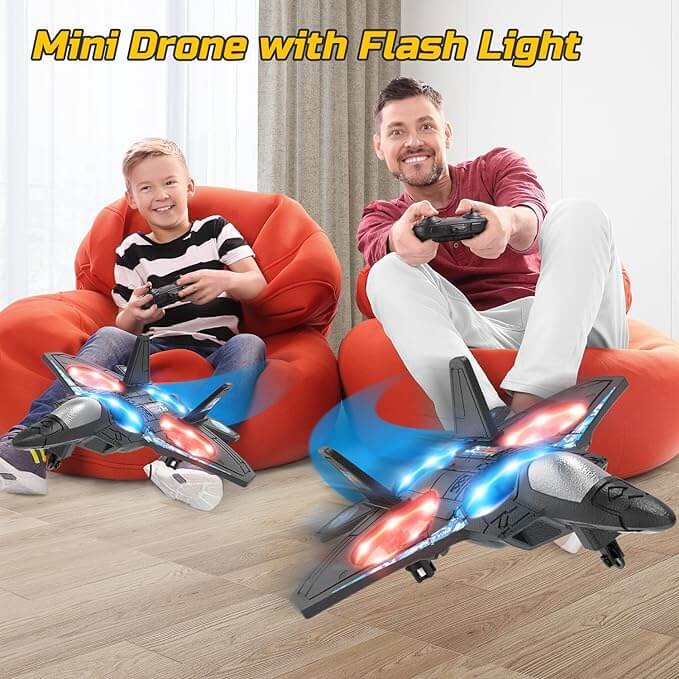 Avion Télécommandé LED pour Enfants 6-12 Ans
