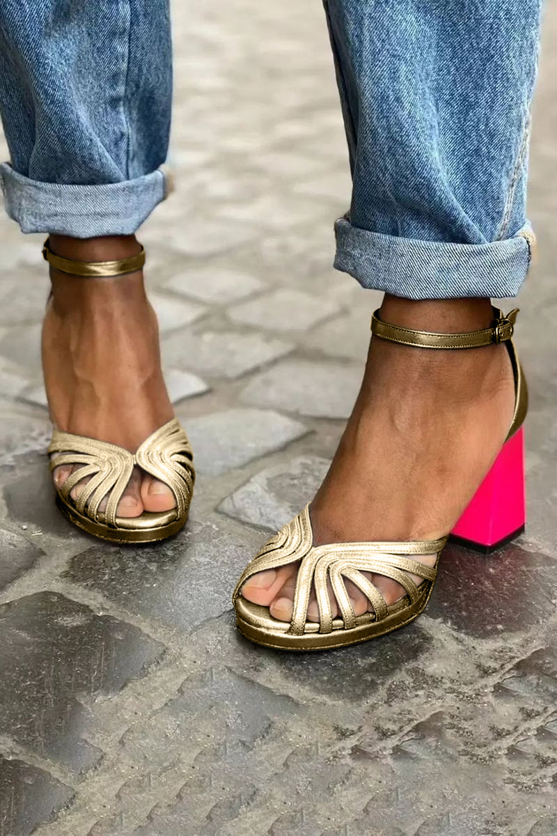 Milviana™ - Élégant bloc de talon rose