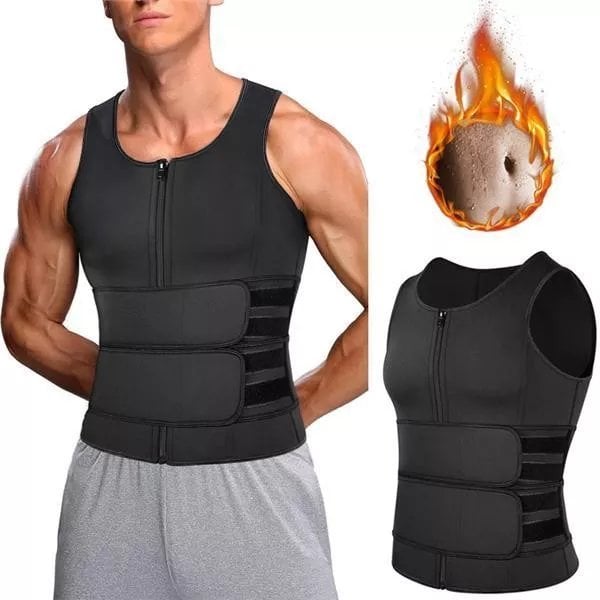 LuxuraFit Gilet Sauna pour Hommes & Entraîneur de Taille | Renforcez votre entraînement avec confort et style