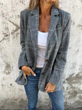 Rheina | Blazer à carreaux décontracté avec revers