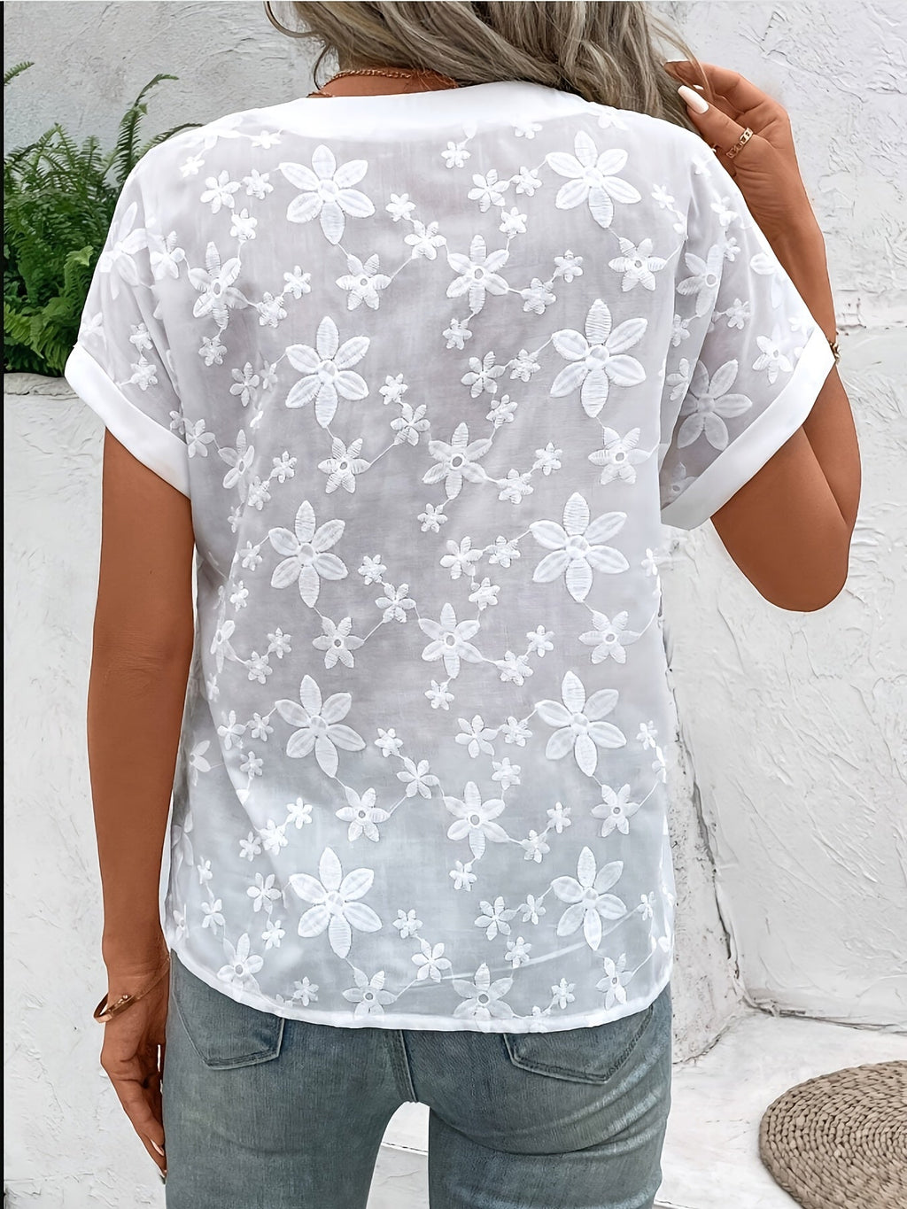 MOREAU LYON | BLOUSE FLORALE À COL EN V POUR FEMMES