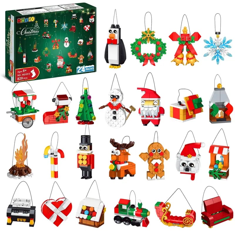 CraftVent | 24 Jours de Compte à Rebours de Noël Ornements Kit de Construction Calendrier de l'Avent