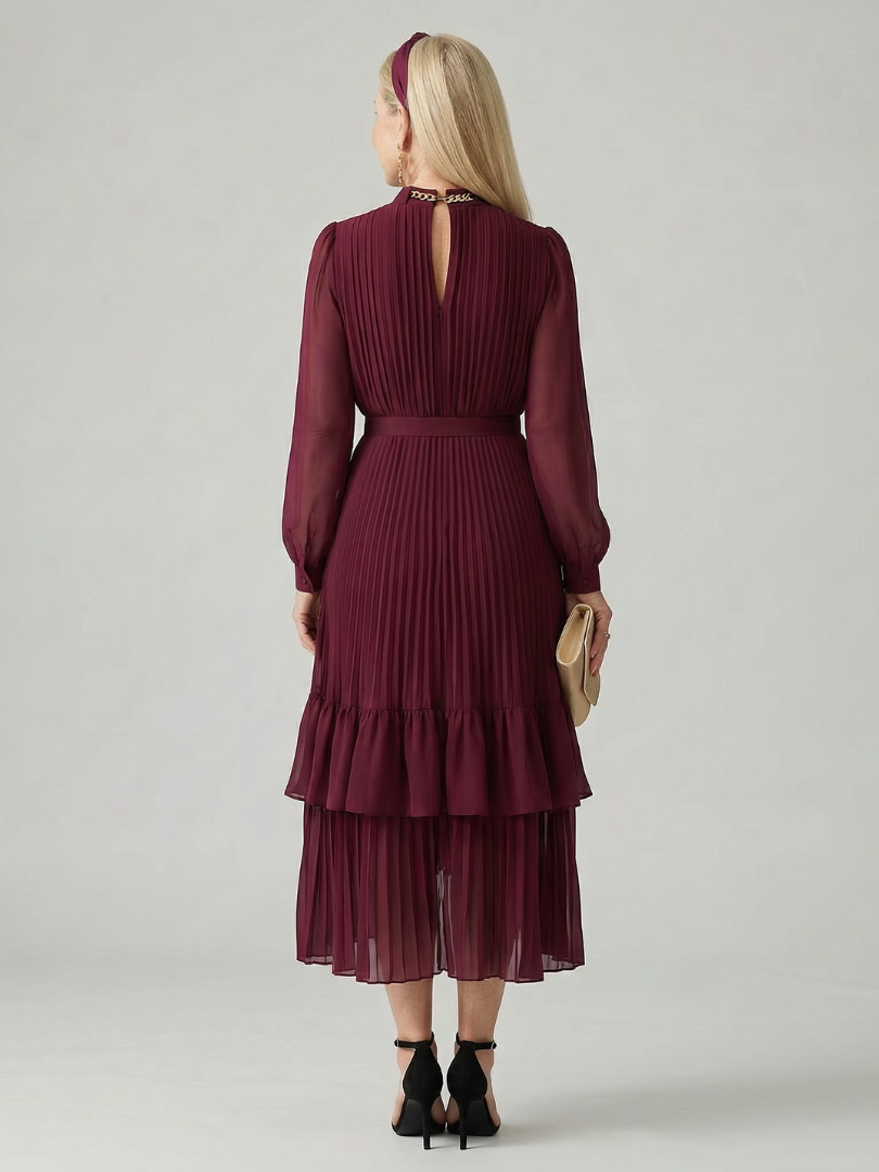 Aris | Robe Midi à Drapé Fluide