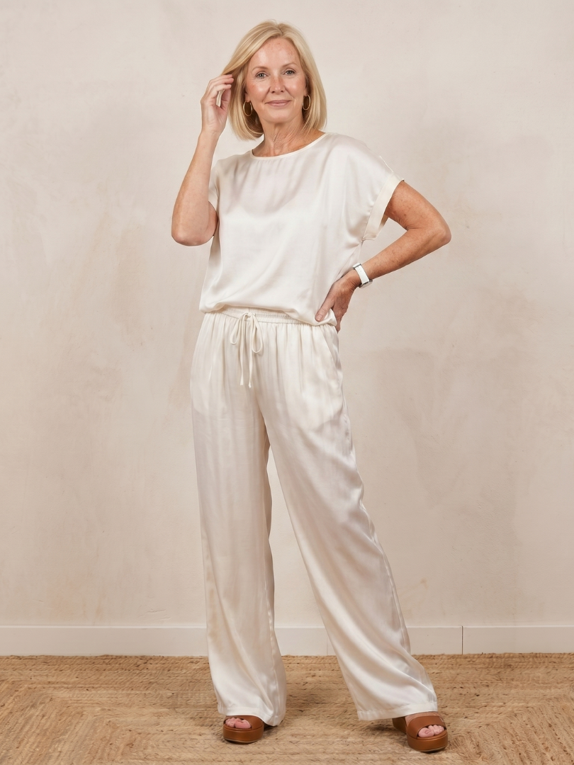 Shiloh | Ensemble de Pantalon à Taille Élastique à Manches Courtes