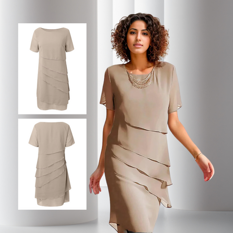 Elara™ - Robe en Chiffon Superposée