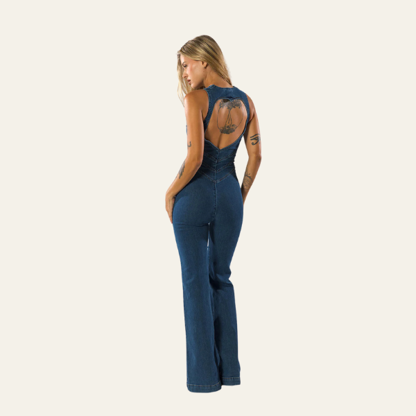Kristy | Combinaison en denim ajustée