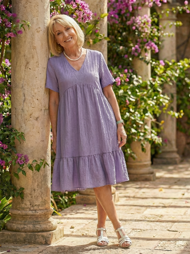 Delphinia | Robe Tissée Éléguante