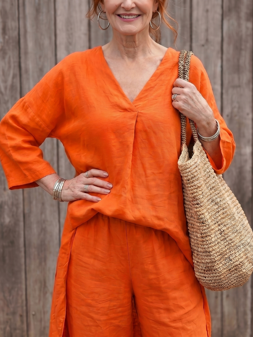 Onyx | Ensemble Haut Tunique Ample et Pantalon Large