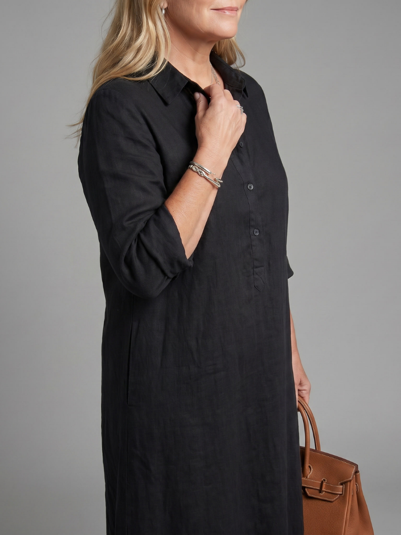 Veronica | Robe Maxi à Manches Longues et Silhouette Décontractée