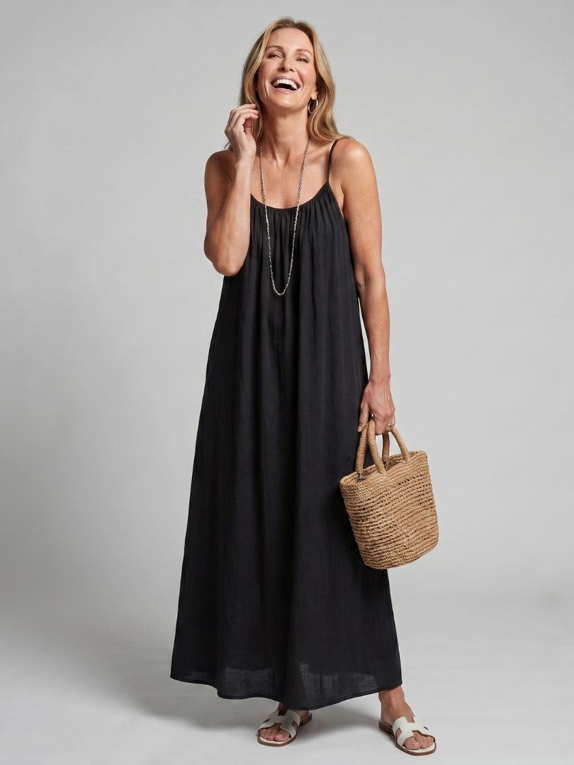 Tula | Robe de détente à encolure froncée