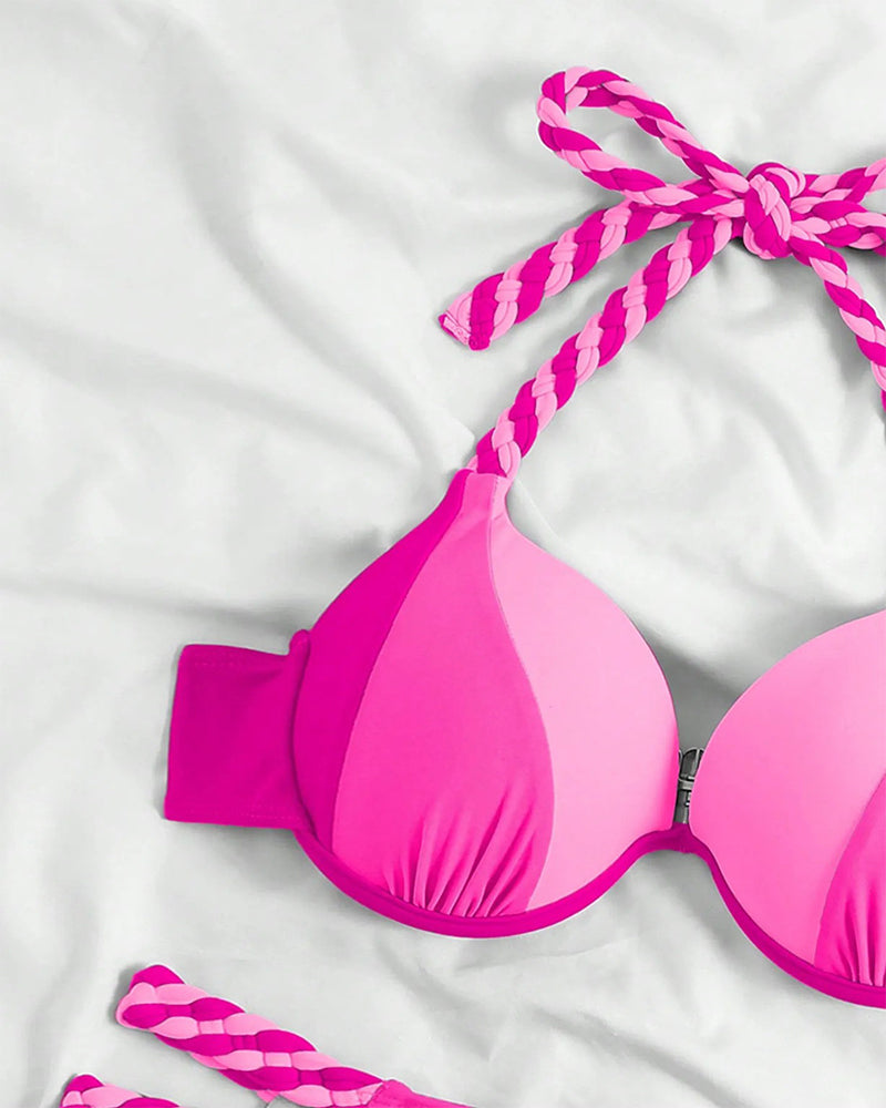 Levi | Bikini à bretelles colorblock