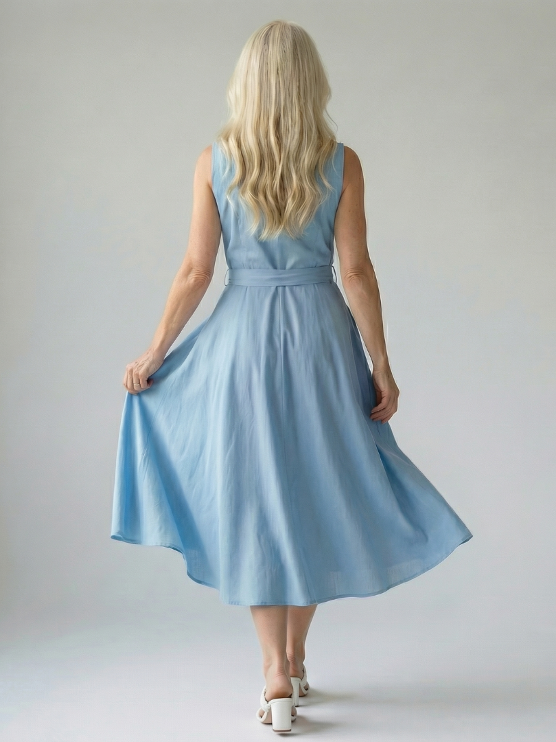 Ziven | Robe Midi Drapée Décontractée