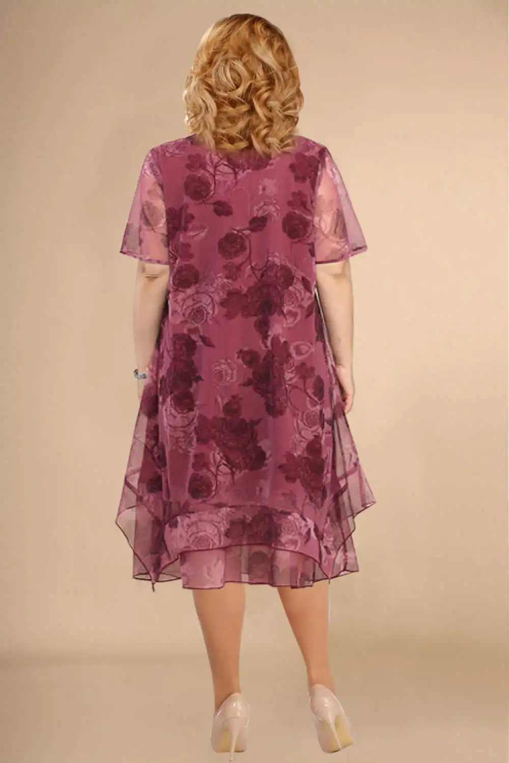 Mhira | Robe en Chiffon Floral