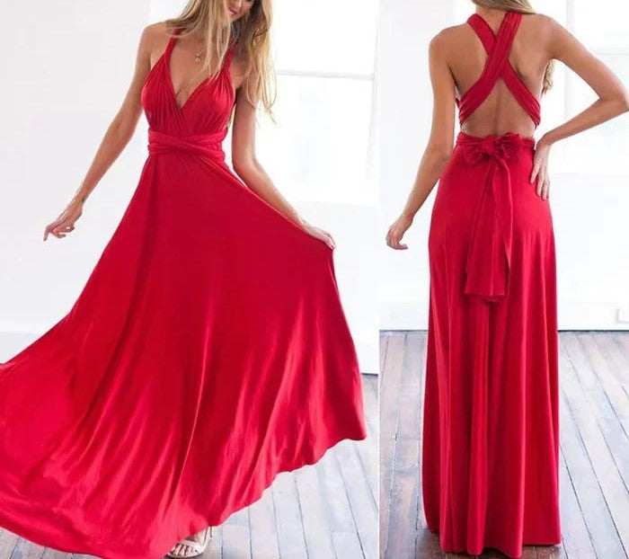 Robe portefeuille élastique avec bretelles