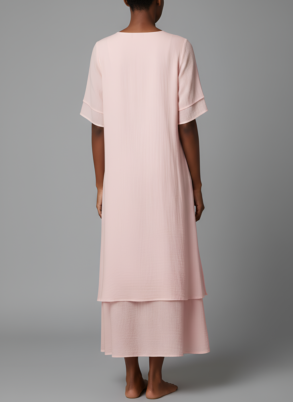 Robe longue pour femme — Mélange de coton avec ourlet irrégulier décontracté