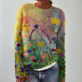 Aurélie - Pull Chic Fleuri Imprimé