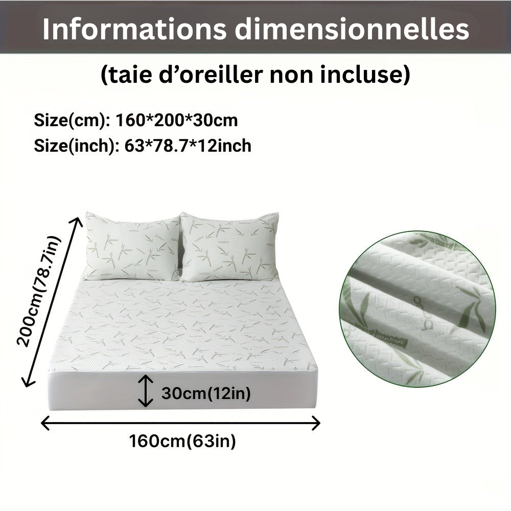 BambooCool Protège-matelas – Respirant et Rafraîchissant pour une Qualité de Sommeil Améliorée