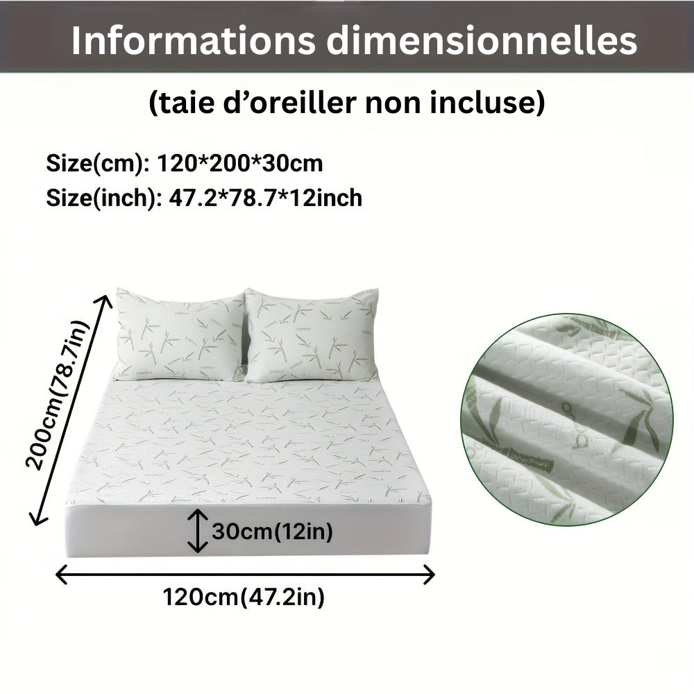 BambooCool Protège-matelas – Respirant et Rafraîchissant pour une Qualité de Sommeil Améliorée