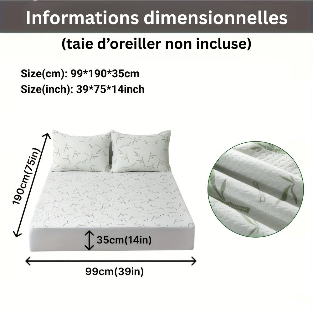 BambooCool Protège-matelas – Respirant et Rafraîchissant pour une Qualité de Sommeil Améliorée